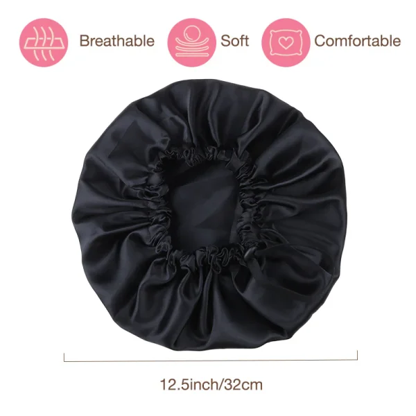 Satin hair cap double